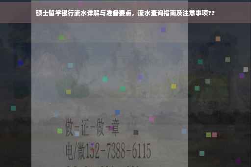 硕士留学银行流水详解与准备要点，流水查询指南及注意事项??