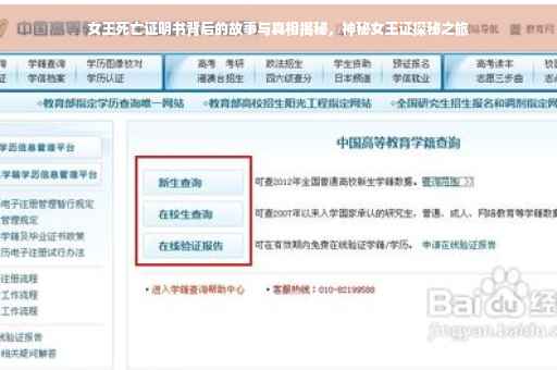 女王死亡证明书背后的故事与真相揭秘，神秘女王证探秘之旅