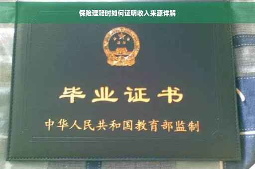 保险理赔时如何证明收入来源详解