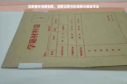 深度解析保释制度，保释证明书的真相与模板写法