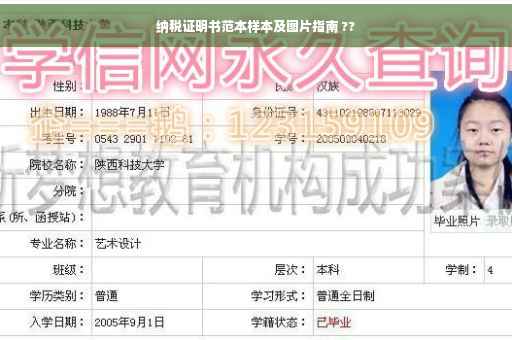 纳税证明书范本样本及图片指南 ??