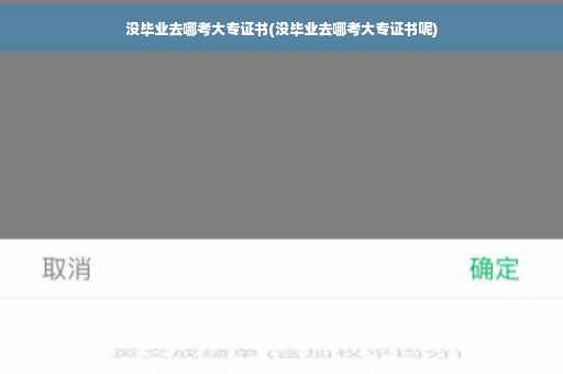 没毕业去哪考大专证书(没毕业去哪考大专证书呢)