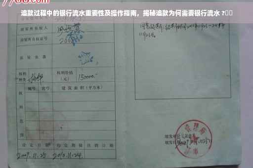 追款过程中的银行流水重要性及操作指南，揭秘追款为何需要银行流水 ?⚡️