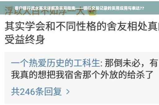 客户银行流水英文详解及实用指南——银行交易记录的实用应用与表达??