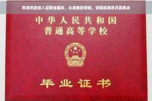 购房贷款收入证明全解析，从准备到审核，详细指南及开具要点