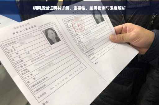 钢网质量证明书详解，重要性、编写指南与深度解析