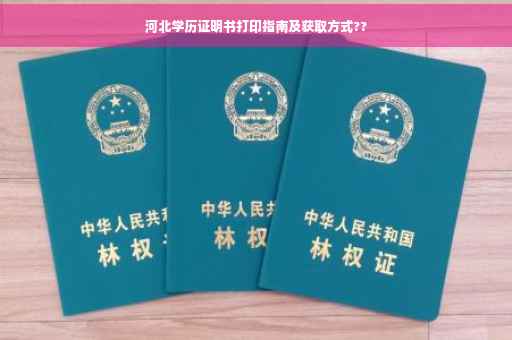 河北学历证明书打印指南及获取方式??