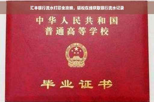 汇丰银行流水打印全攻略，轻松在线获取银行流水记录