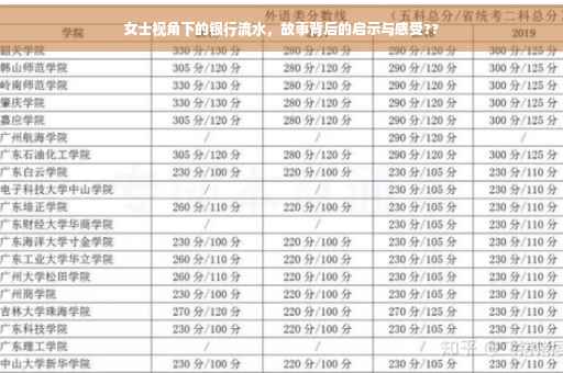 女士视角下的银行流水，故事背后的启示与感受??