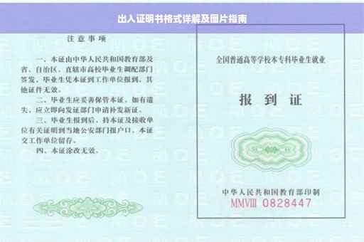 出入证明书格式详解及图片指南