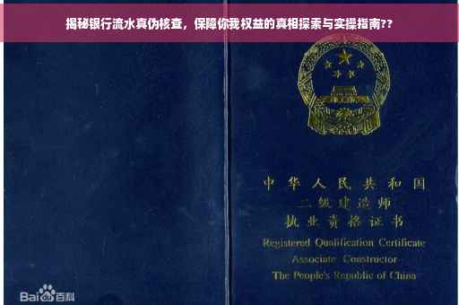 揭秘银行流水真伪核查，保障你我权益的真相探索与实操指南??