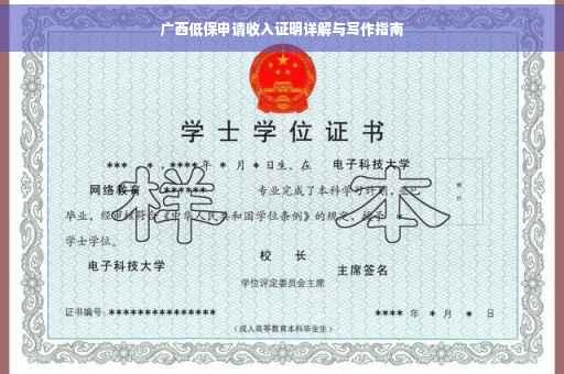 广西低保申请收入证明详解与写作指南