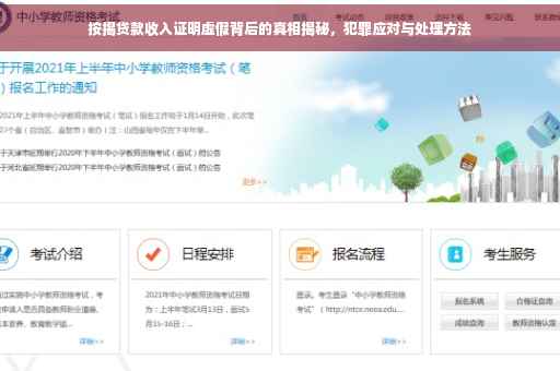 按揭贷款收入证明虚假背后的真相揭秘，犯罪应对与处理方法