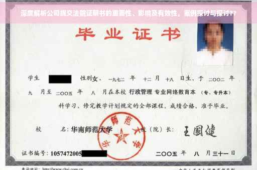 深度解析公司提交法院证明书的重要性、影响及有效性，案例探讨与探讨??
