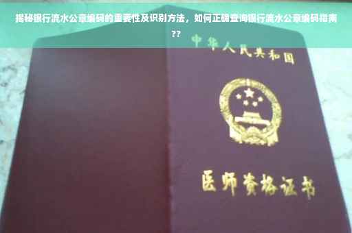 揭秘银行流水公章编码的重要性及识别方法，如何正确查询银行流水公章编码指南??