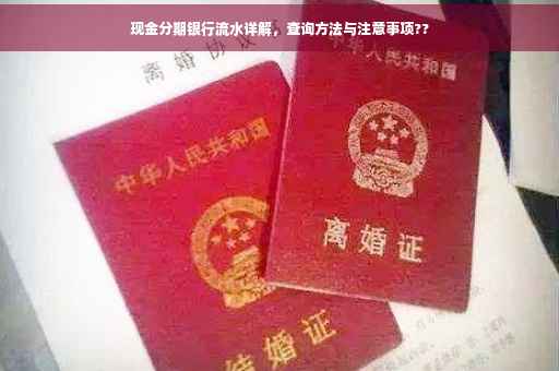 现金分期银行流水详解，查询方法与注意事项??