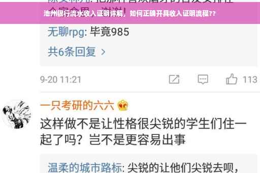 池州银行流水收入证明详解，如何正确开具收入证明流程??