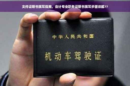 文件证明书撰写指南，会计专业职务证明书撰写步骤详解??