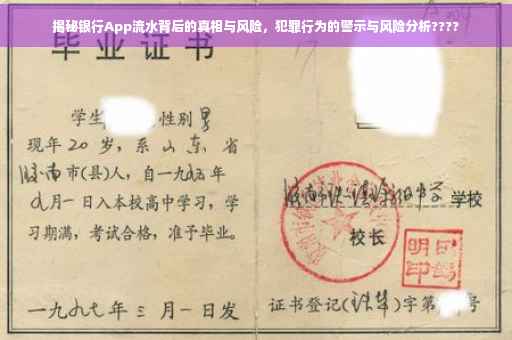 揭秘银行App流水背后的真相与风险，犯罪行为的警示与风险分析????