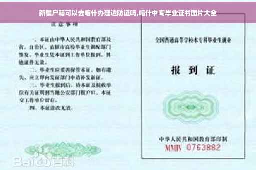 新疆户籍可以去喀什办理边防证吗,喀什中专毕业证书图片大全
