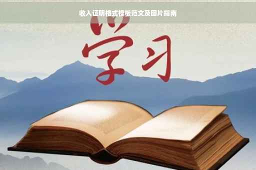 收入证明格式模板范文及图片指南