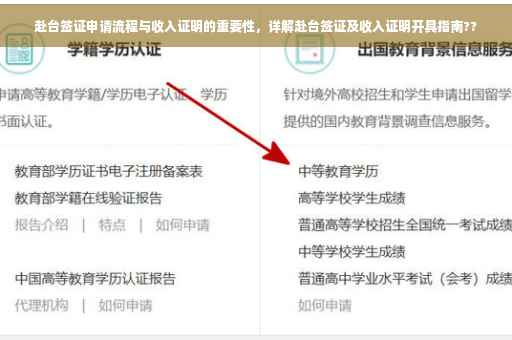 赴台签证申请流程与收入证明的重要性，详解赴台签证及收入证明开具指南??
