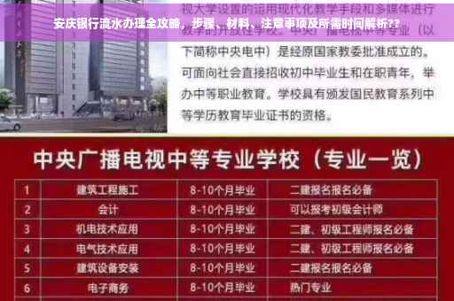 安庆银行流水办理全攻略，步骤、材料、注意事项及所需时间解析??