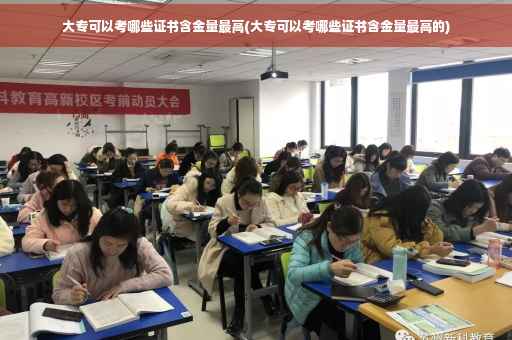 大专可以考哪些证书含金量最高(大专可以考哪些证书含金量最高的)