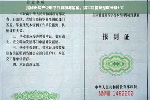 揭秘无房产证明书的真相与解读，撰写指南及深度分析?⚡️
