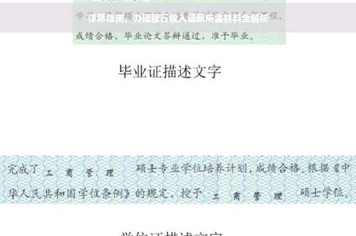 详尽指南，办理银行收入证明所需材料全解析