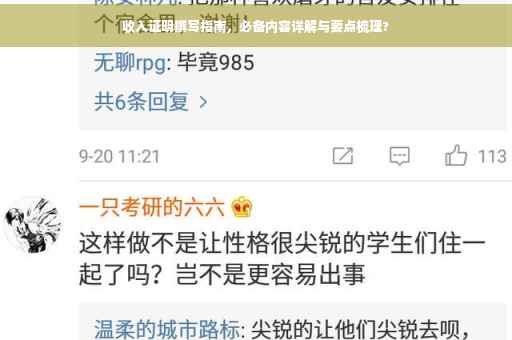 收入证明撰写指南，必备内容详解与要点梳理?