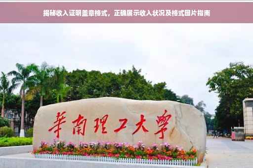 揭秘收入证明盖章格式，正确展示收入状况及格式图片指南