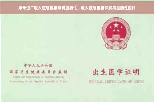 惠州进厂收入证明模板及其重要性，收入证明模板详解与重要性探讨