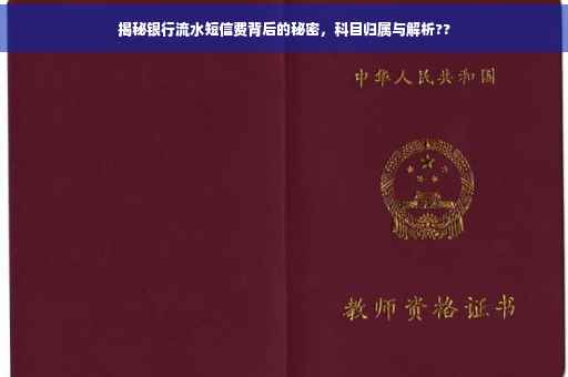揭秘银行流水短信费背后的秘密，科目归属与解析??