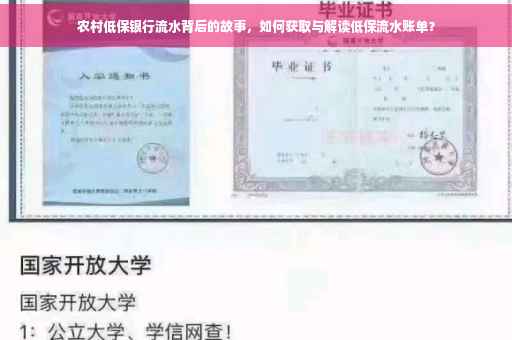 农村低保银行流水背后的故事，如何获取与解读低保流水账单？