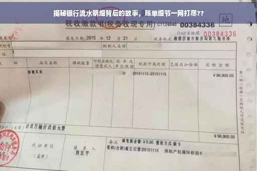 揭秘银行流水明细背后的故事，账单细节一网打尽??