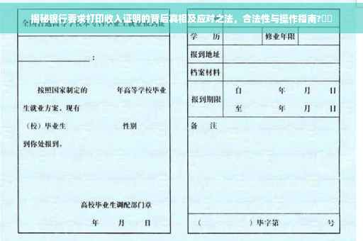 揭秘银行要求打印收入证明的背后真相及应对之法，合法性与操作指南?⚡️