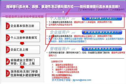 揭秘银行流水单，真相、重要性及正确处理方式——如何查询银行流水单全攻略??