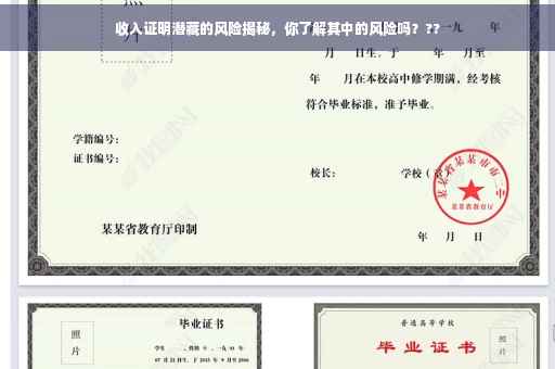收入证明潜藏的风险揭秘，你了解其中的风险吗？??