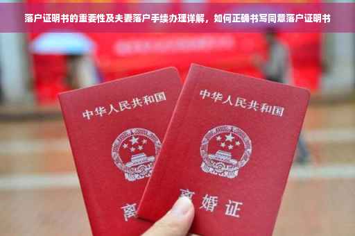 落户证明书的重要性及夫妻落户手续办理详解，如何正确书写同意落户证明书