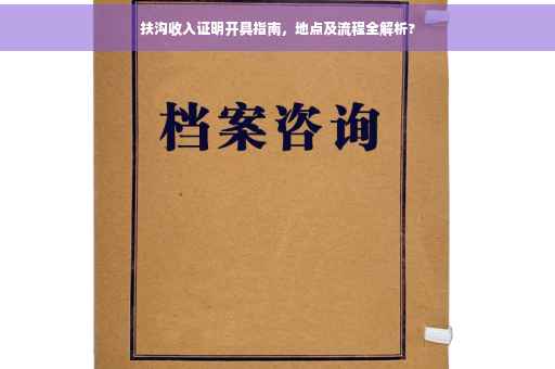 扶沟收入证明开具指南，地点及流程全解析?