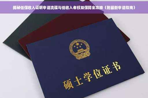 揭秘低保收入证明申请流程与低收入者权益保障全攻略（附最新申请指南）