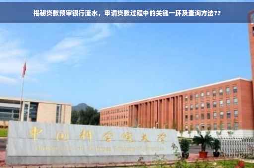 揭秘贷款预审银行流水，申请贷款过程中的关键一环及查询方法??