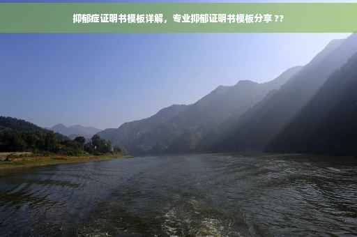 抑郁症证明书模板详解，专业抑郁证明书模板分享 ??