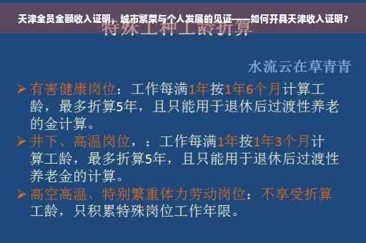 天津全员全额收入证明，城市繁荣与个人发展的见证——如何开具天津收入证明？