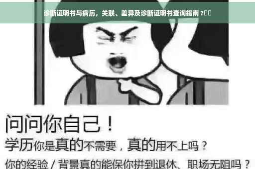 诊断证明书与病历，关联、差异及诊断证明书查询指南 ?⚡️
