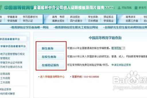 全面解析中介公司收入证明模板及图片指南 ??⚡️