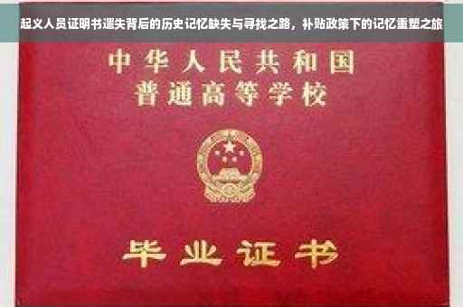 起义人员证明书遗失背后的历史记忆缺失与寻找之路，补贴政策下的记忆重塑之旅
