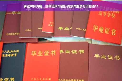 解读财务真相，纳税证明与银行流水详解及打印指南??