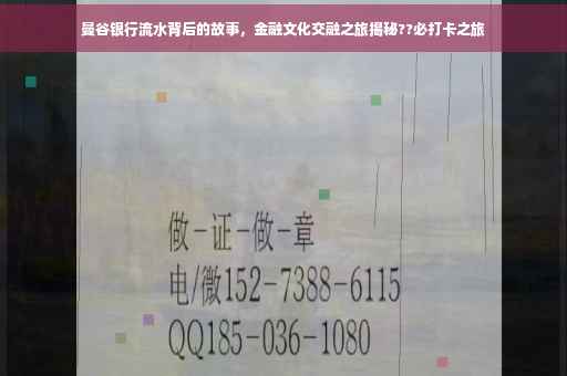 曼谷银行流水背后的故事，金融文化交融之旅揭秘??必打卡之旅